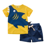 Shark Print Cotton Short Sleeve T-Shirt+Short Set